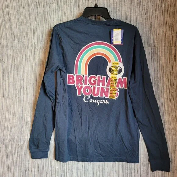 NWT Champion Tee Long Sleeve Crew Neck Brigham Young Cougers NCAA Ladies Size M - Picture 6 of 12